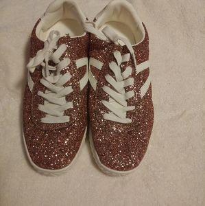 Tretorn Camden Pink Glitter Sneakers, Women's US Size 10